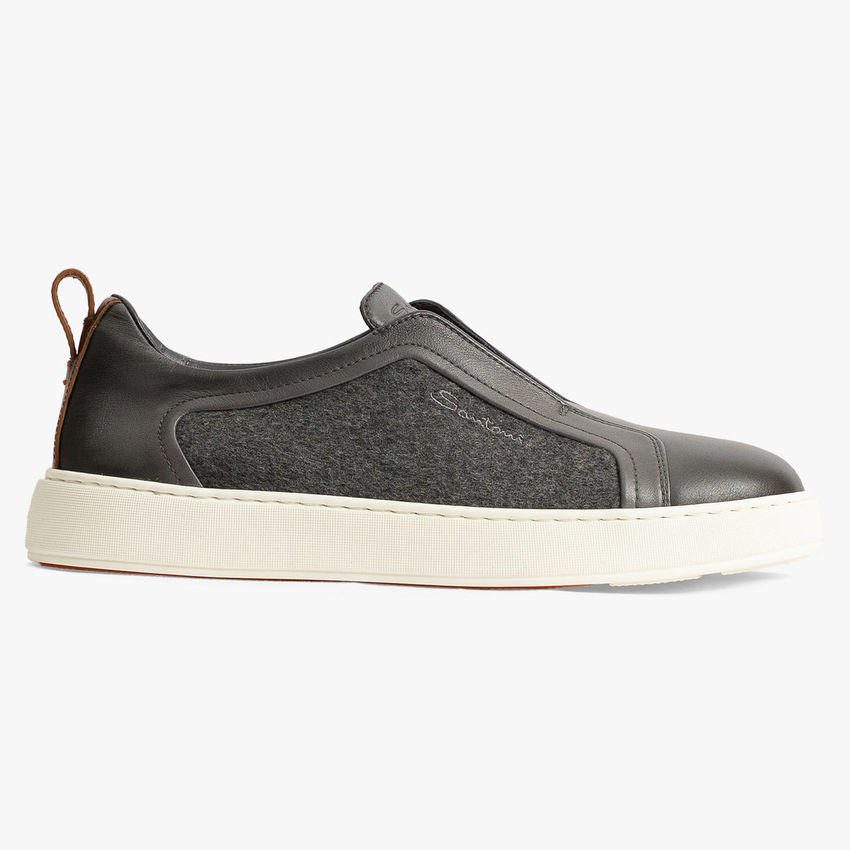 Santoni Sneakers Grijs | Slip-On Flannel