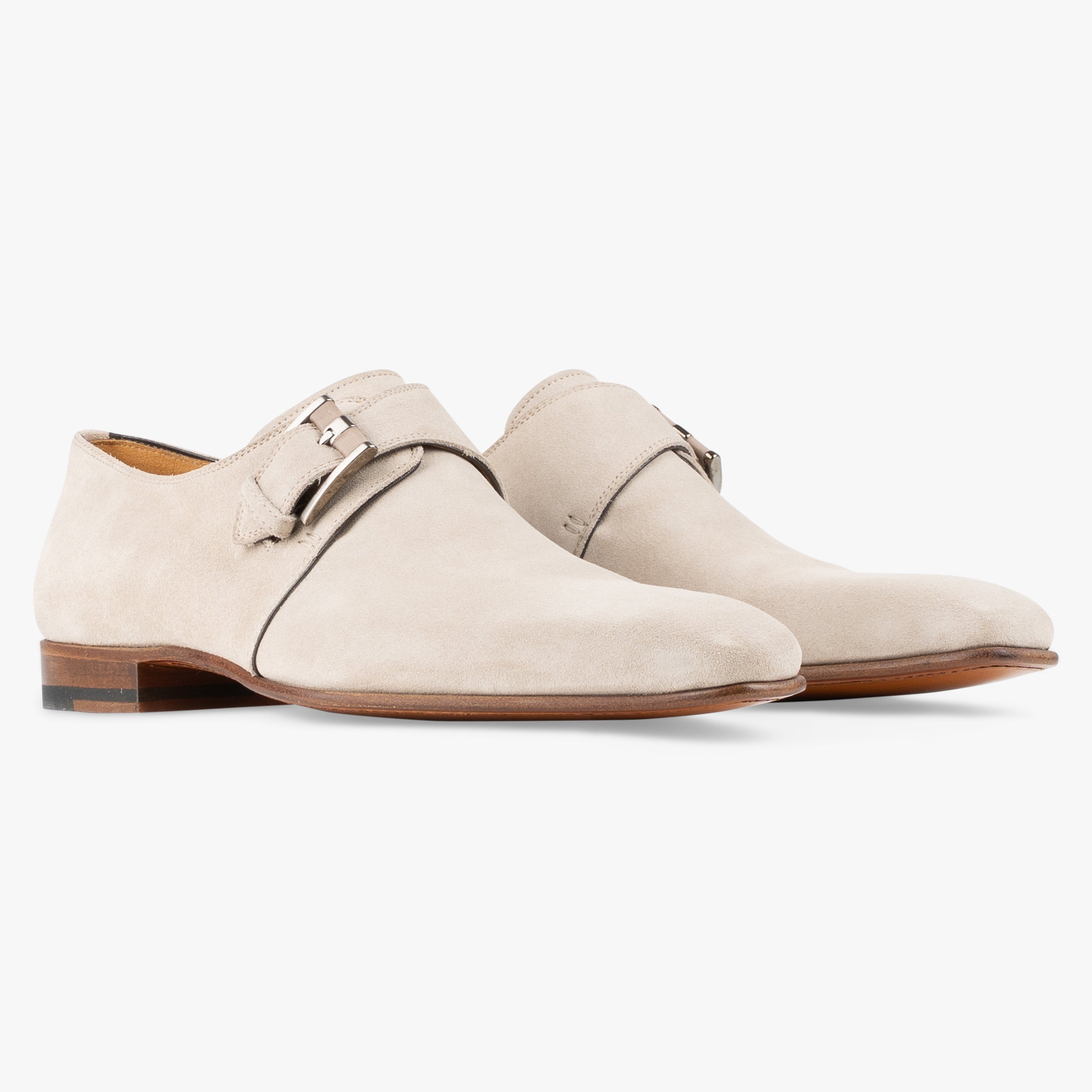 Magnanni Gespschoen Ivoor Suede | Single Monkstrap