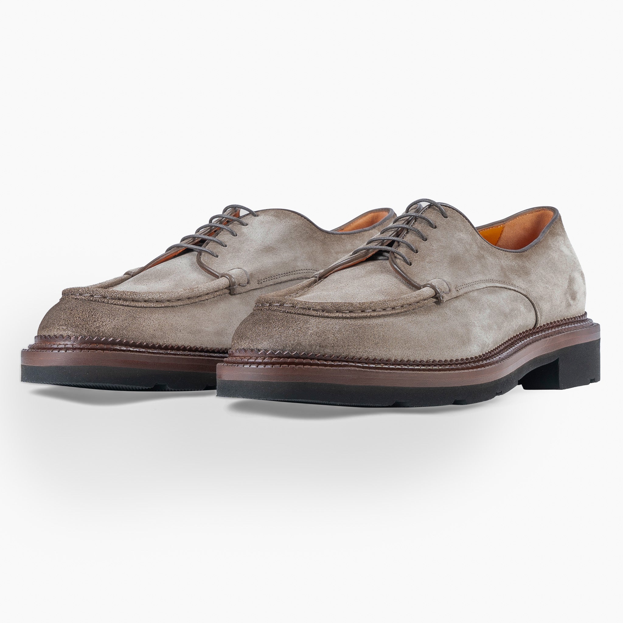 Santoni Veterschoen Taupe | Apron Toe