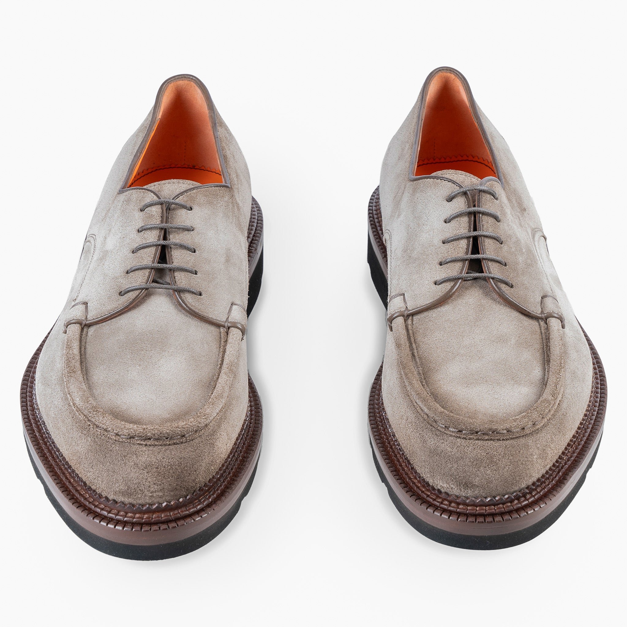 Santoni Veterschoen Taupe | Apron Toe