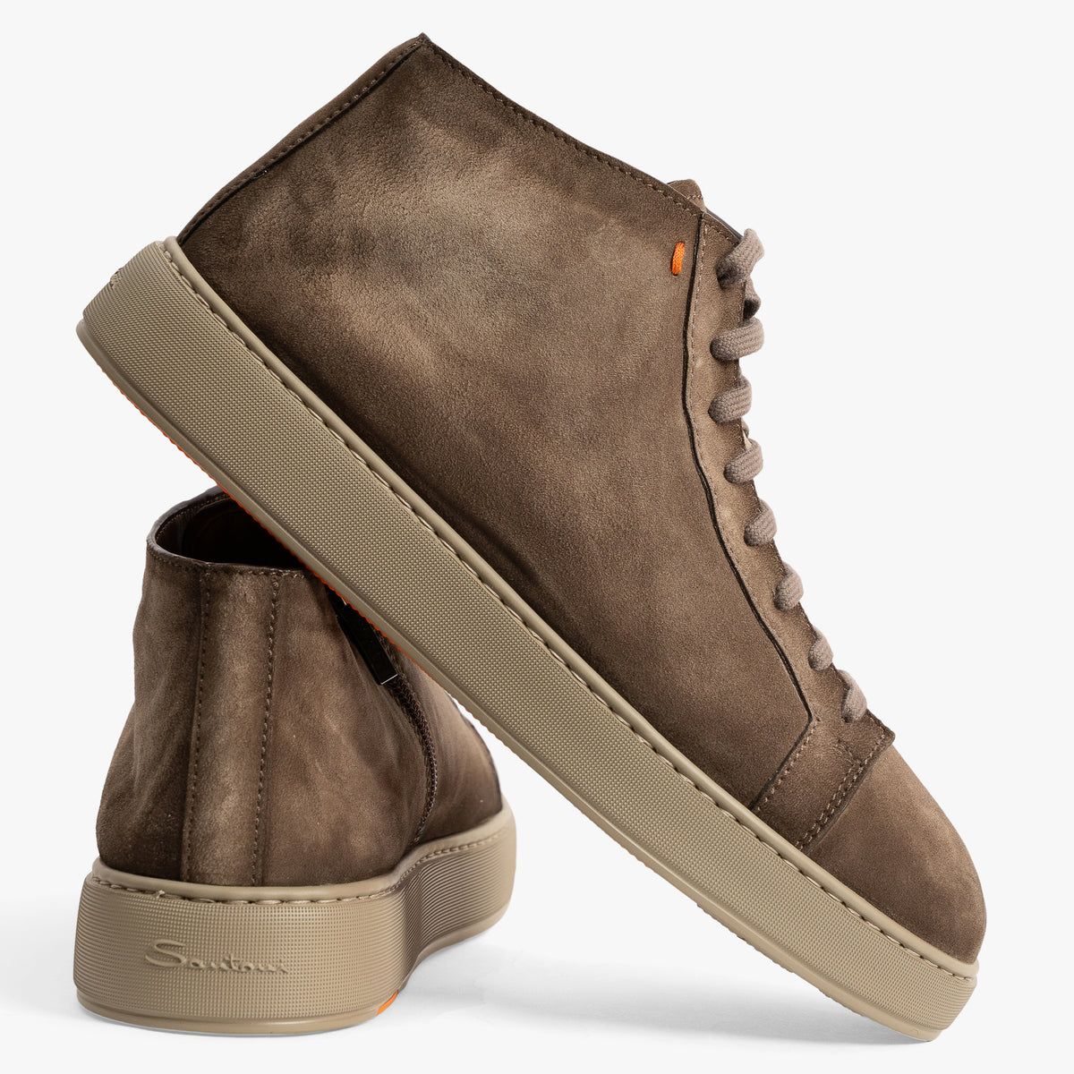 Santoni Half-Hoge Sneaker Taupe | Dump-High