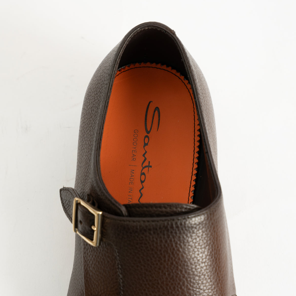 Santoni Dubbele Gespschoen Bruin | Goodyear Welt