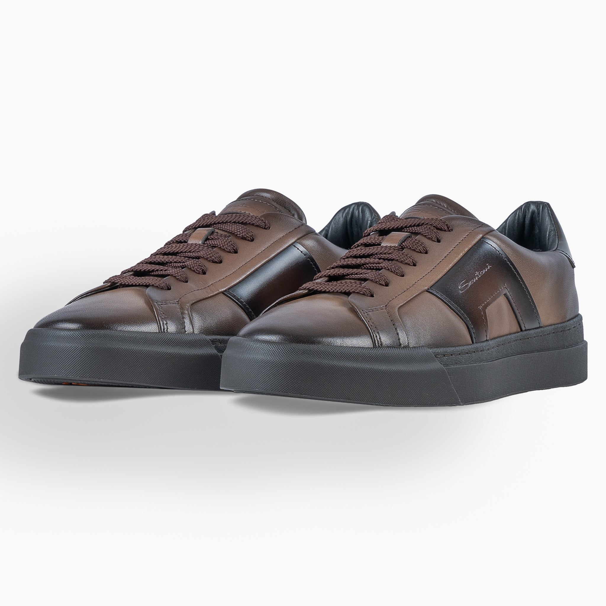Santoni Sneaker Bruin | Double Buckle