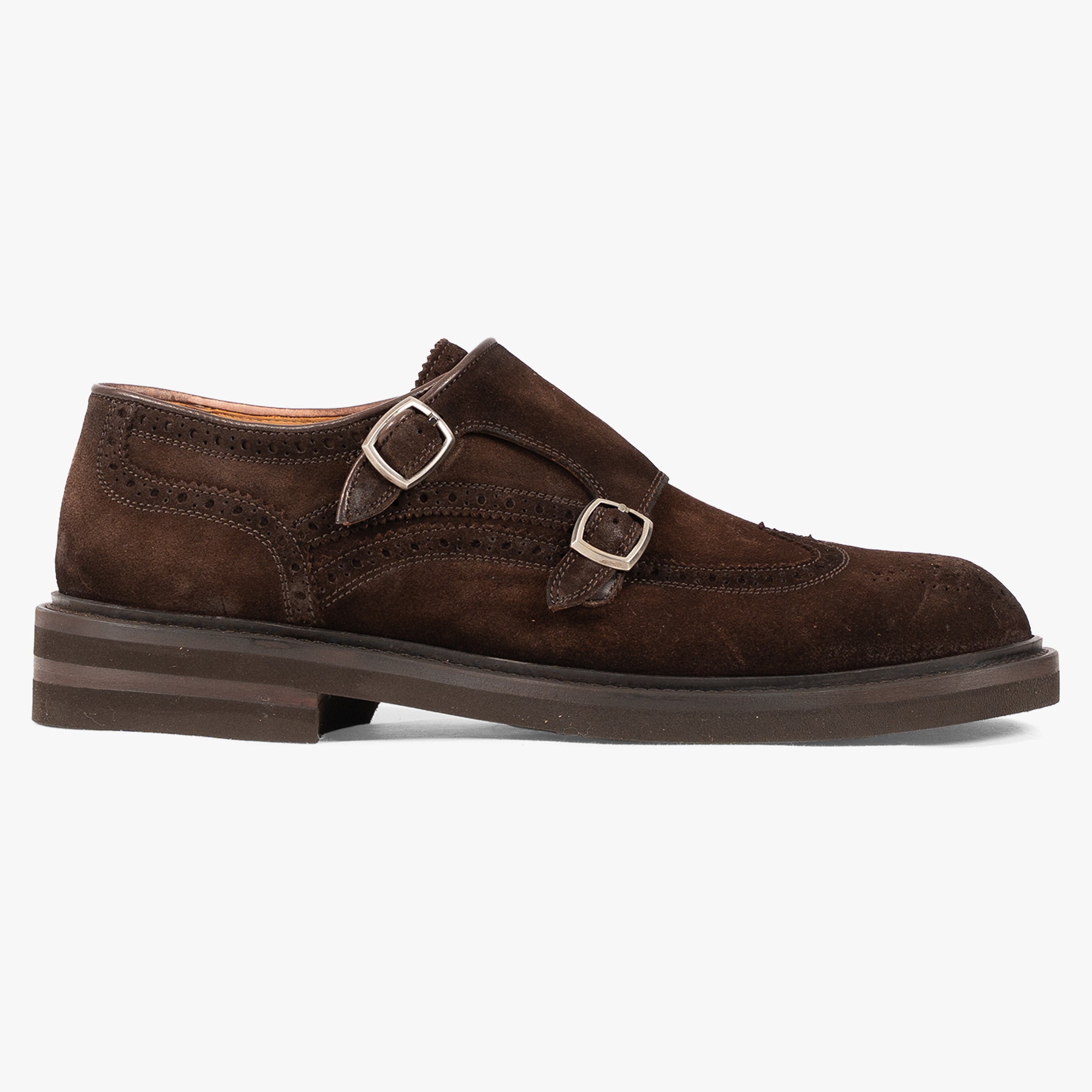 Magnanni Dubbele Gespschoen Bruin | Brogue