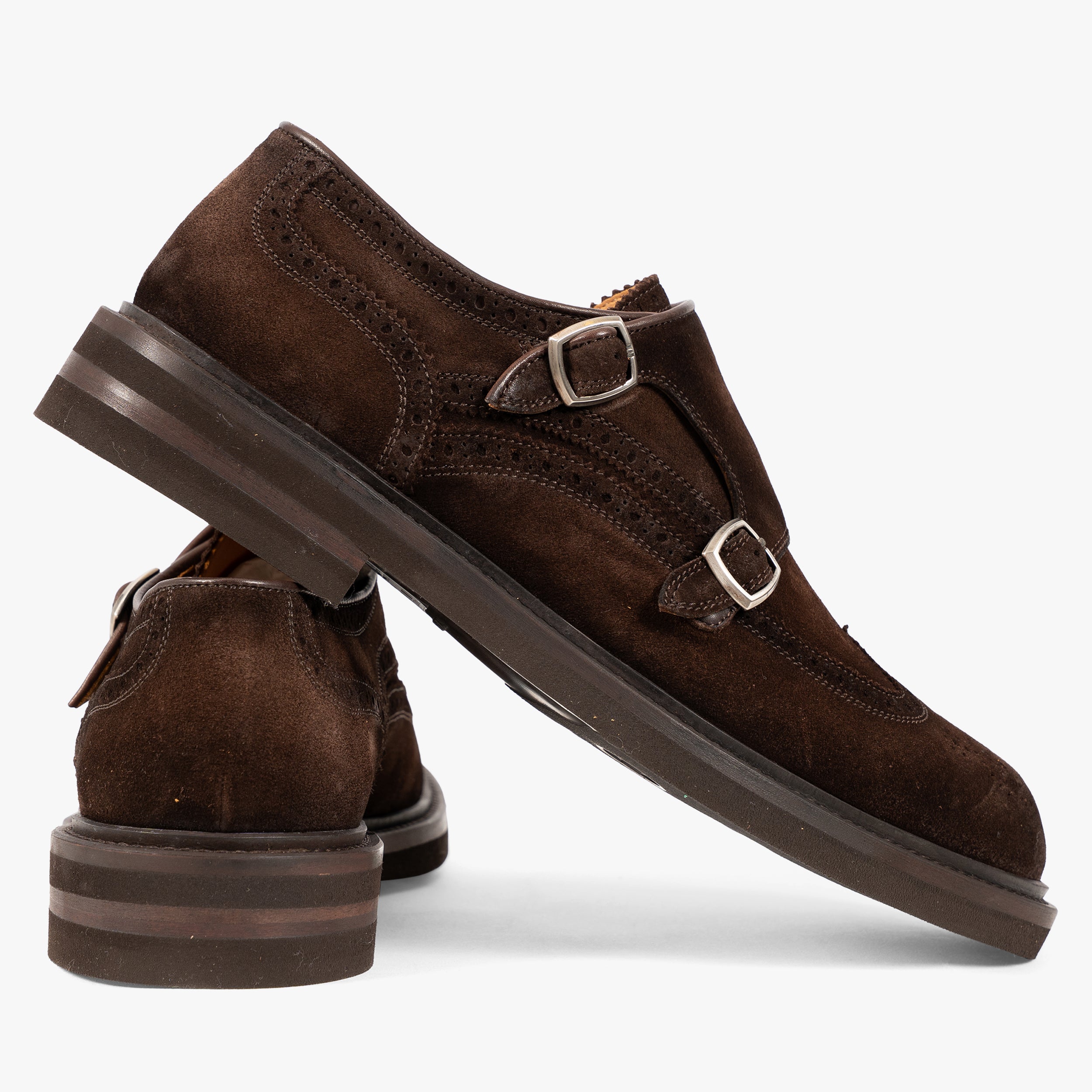 Magnanni Dubbele Gespschoen Bruin | Brogue