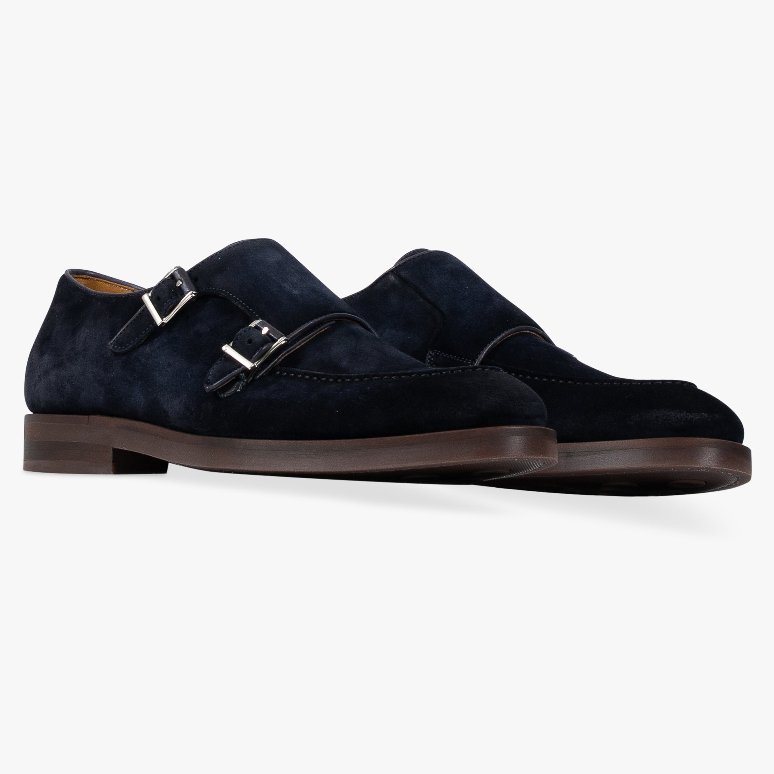 Magnanni Dubbele Gespschoen Blauw Suède
