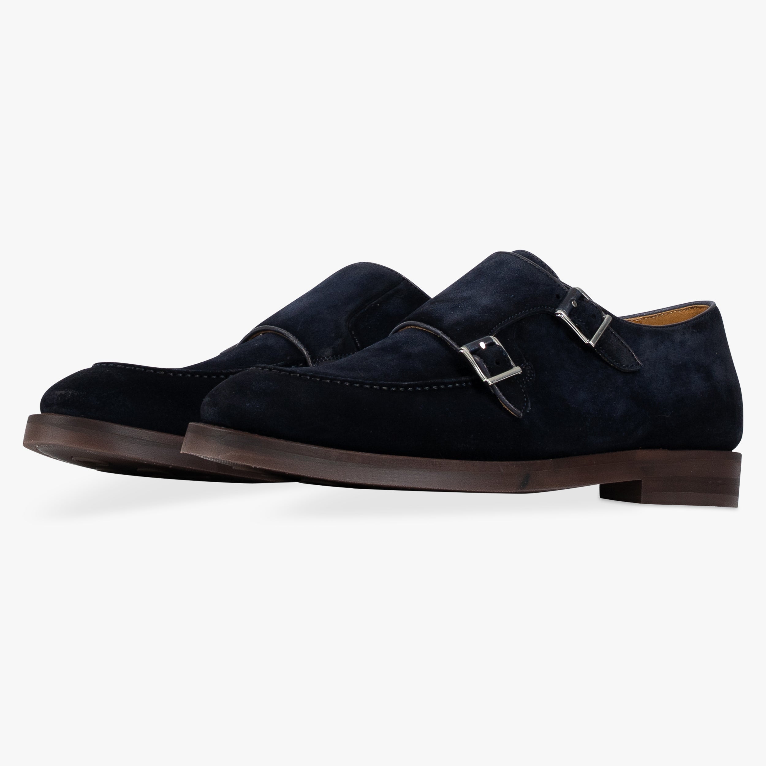 Magnanni Dubbele Gespschoen Blauw Suède