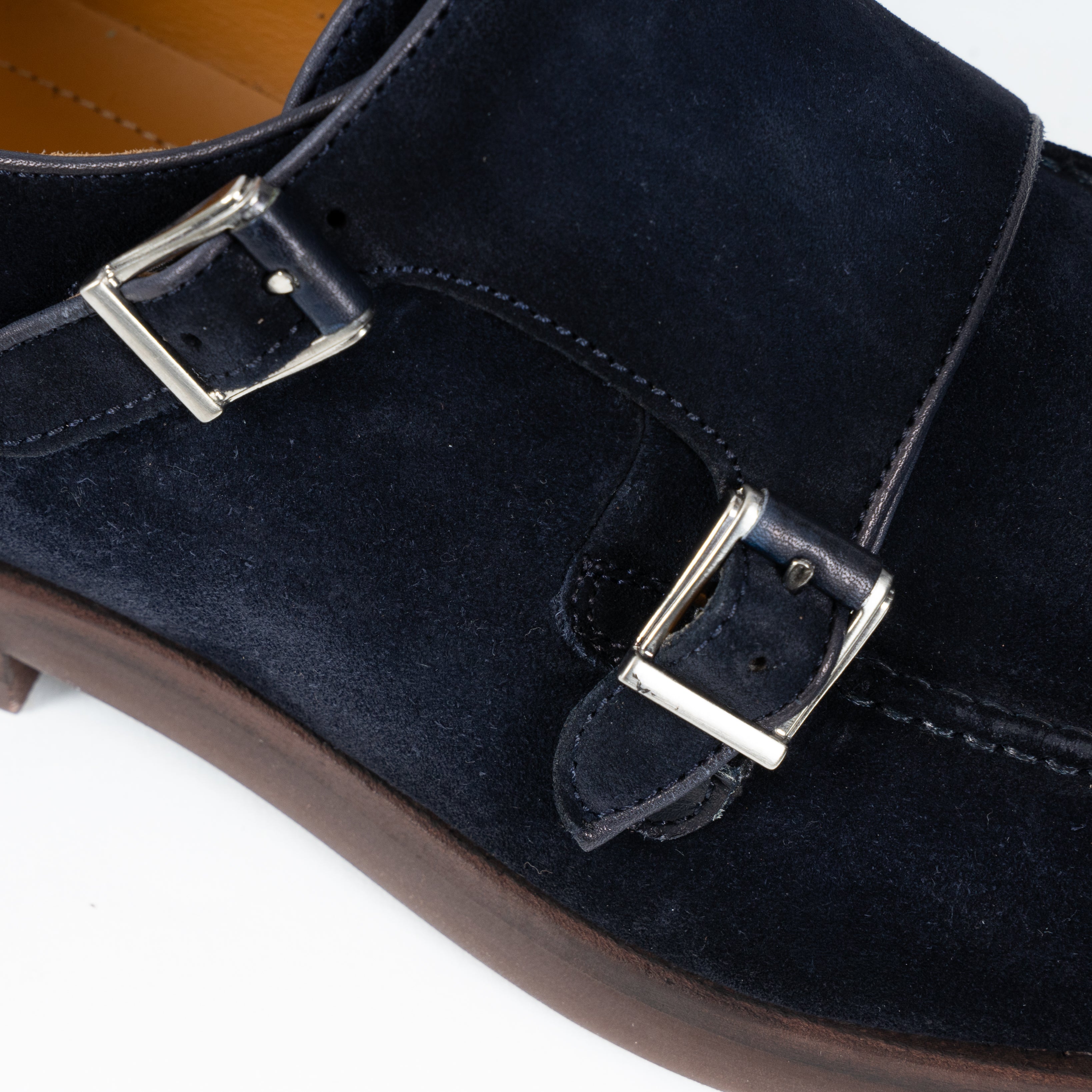 Magnanni Dubbele Gespschoen Blauw Suède