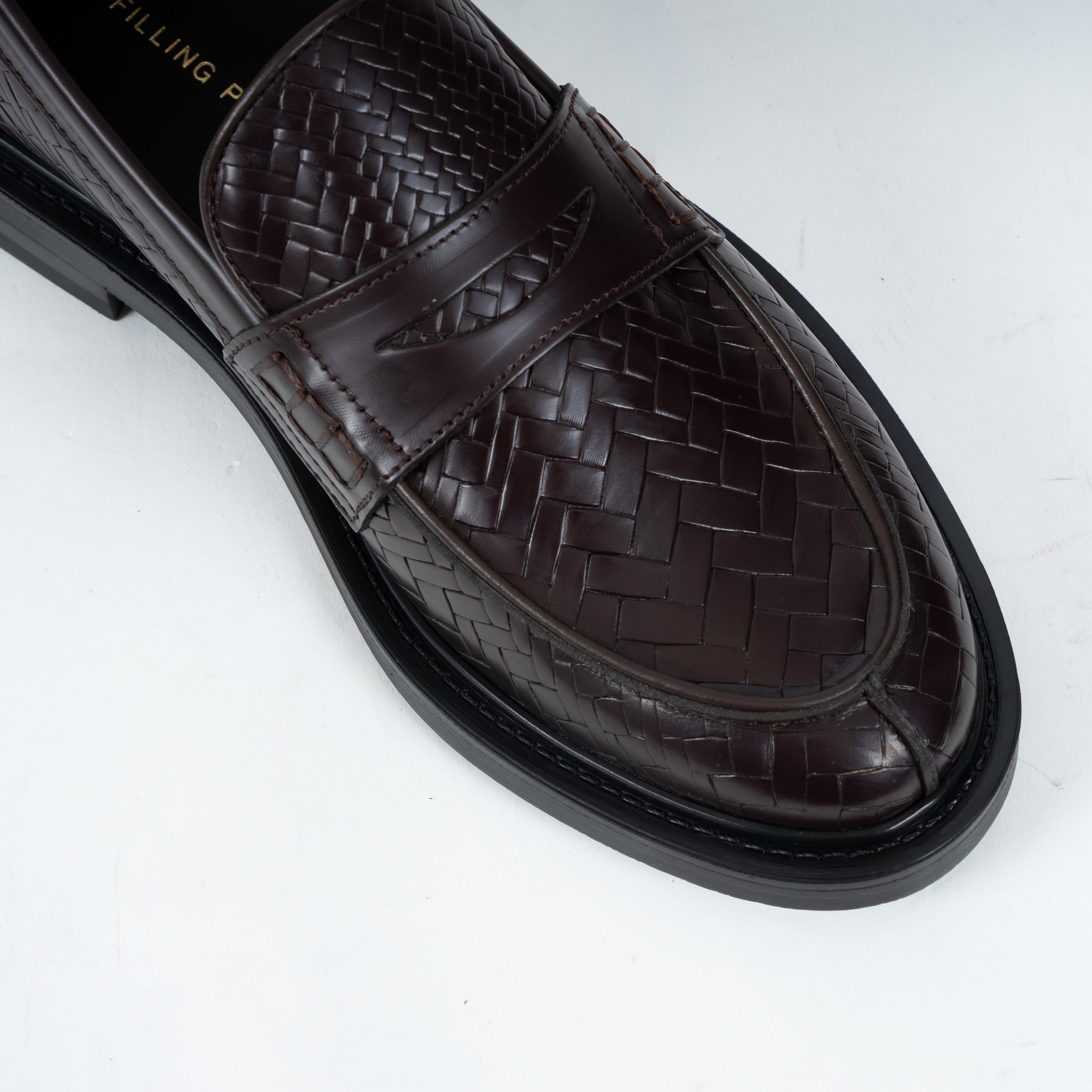 Filling Pieces Gevlochten Loafers Bruin | Woven Twist