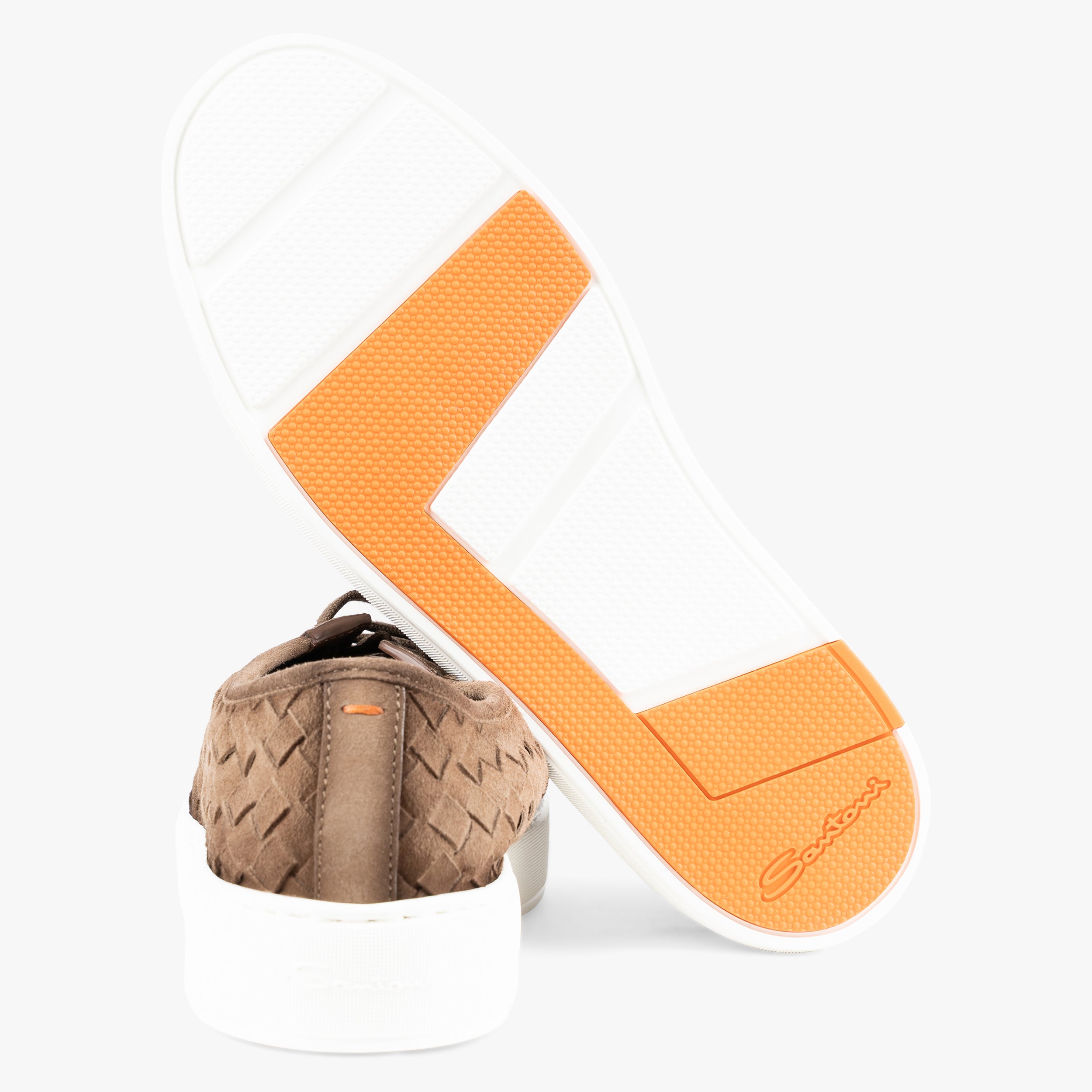 Santoni Gevlochten Sneaker Beige | Intrecci