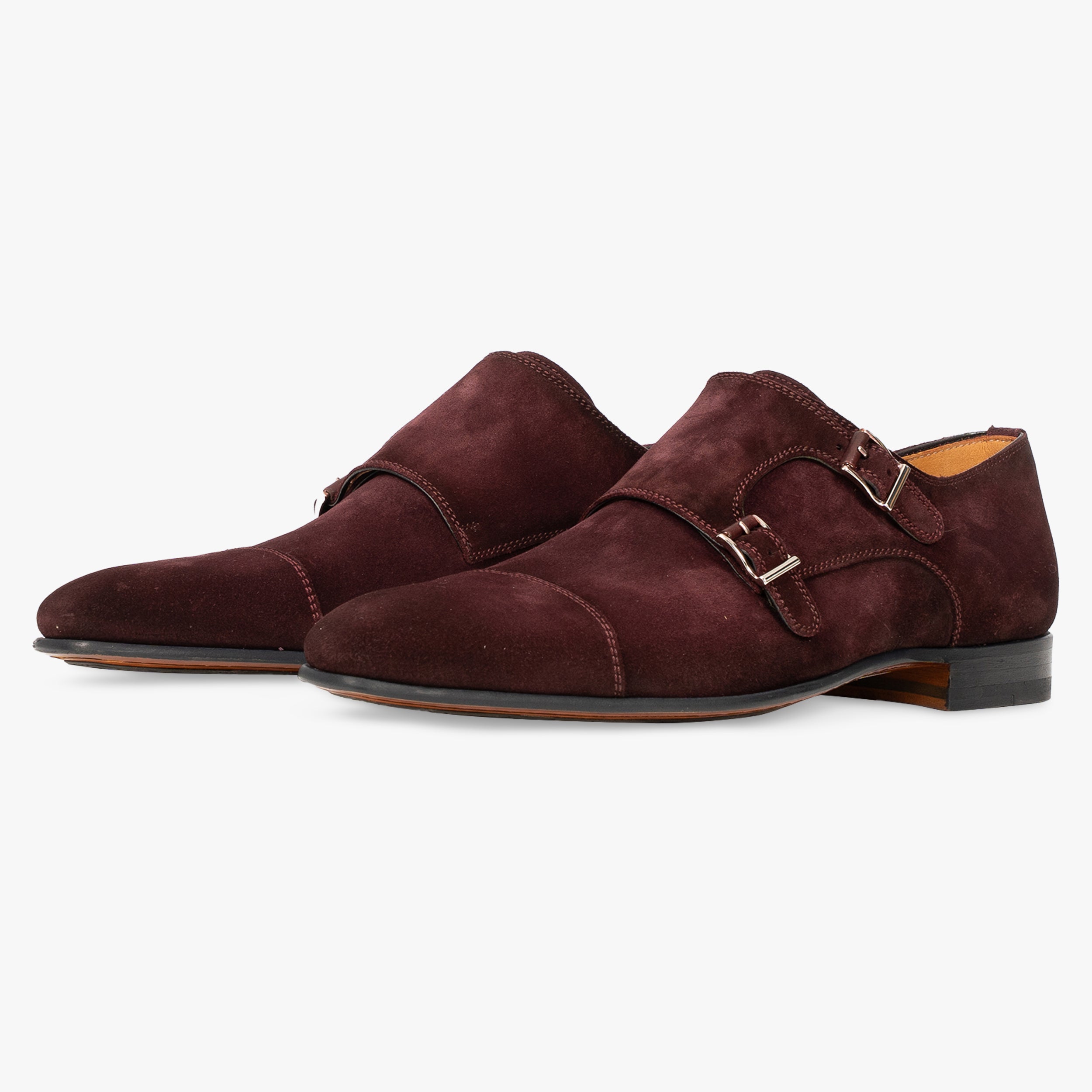 Magnanni Dubbele Gespschoen Bordeaux Rood