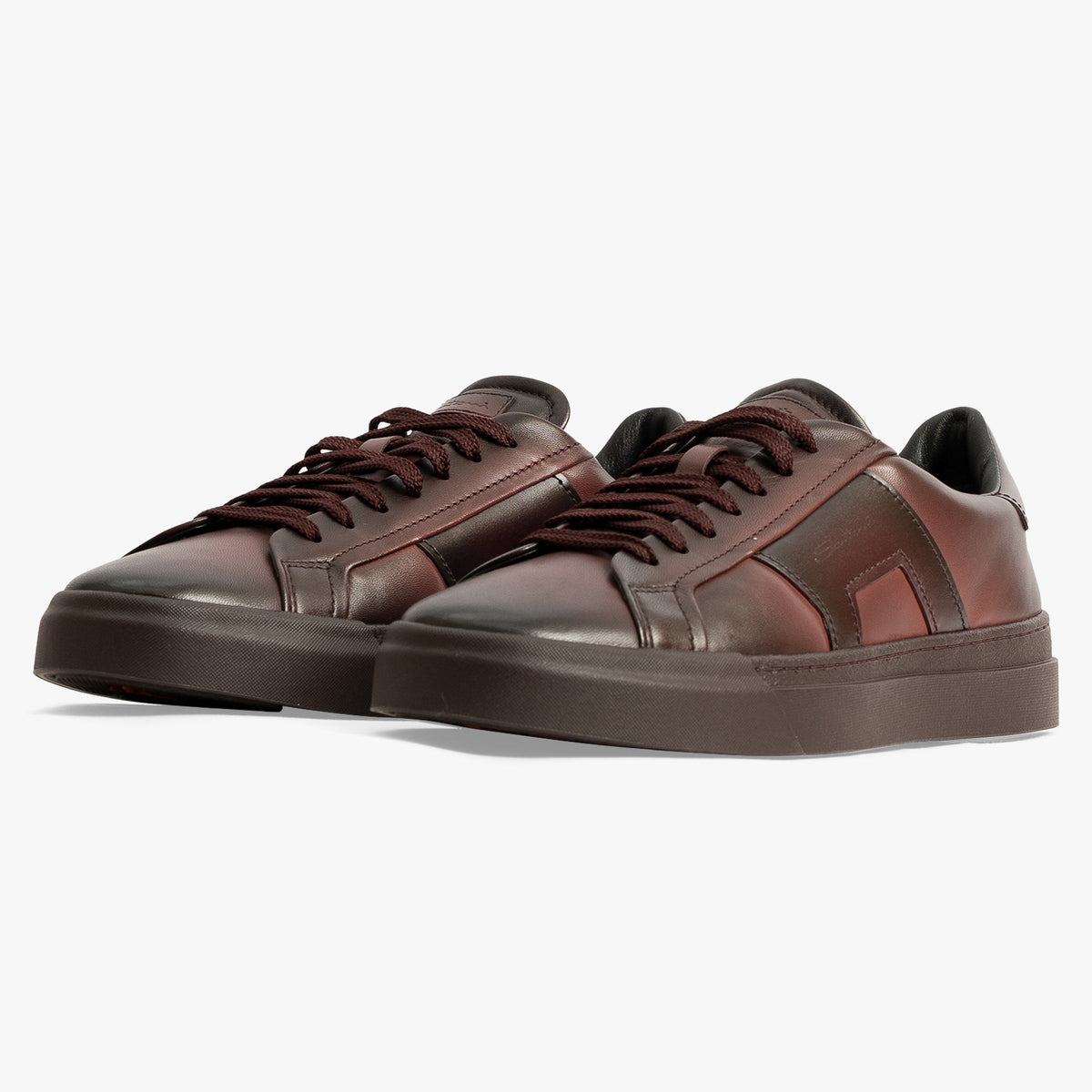 Santoni Sneaker Bordeauxrood | Double Buckle