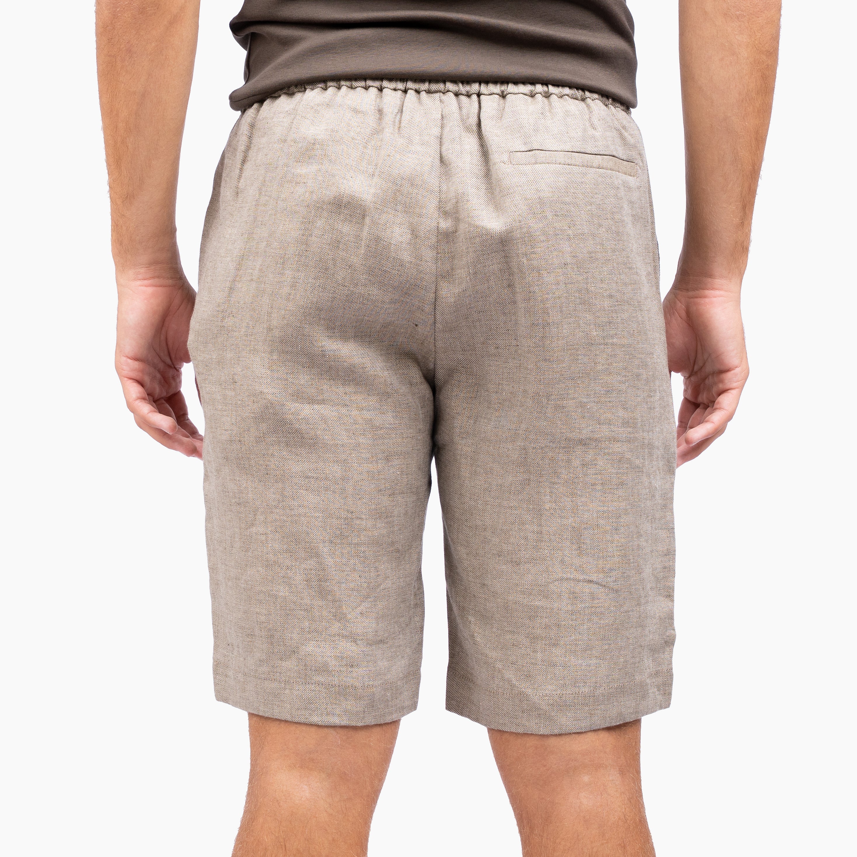 Berwich Linnen Korte Broek Beige | Short Spiaggia