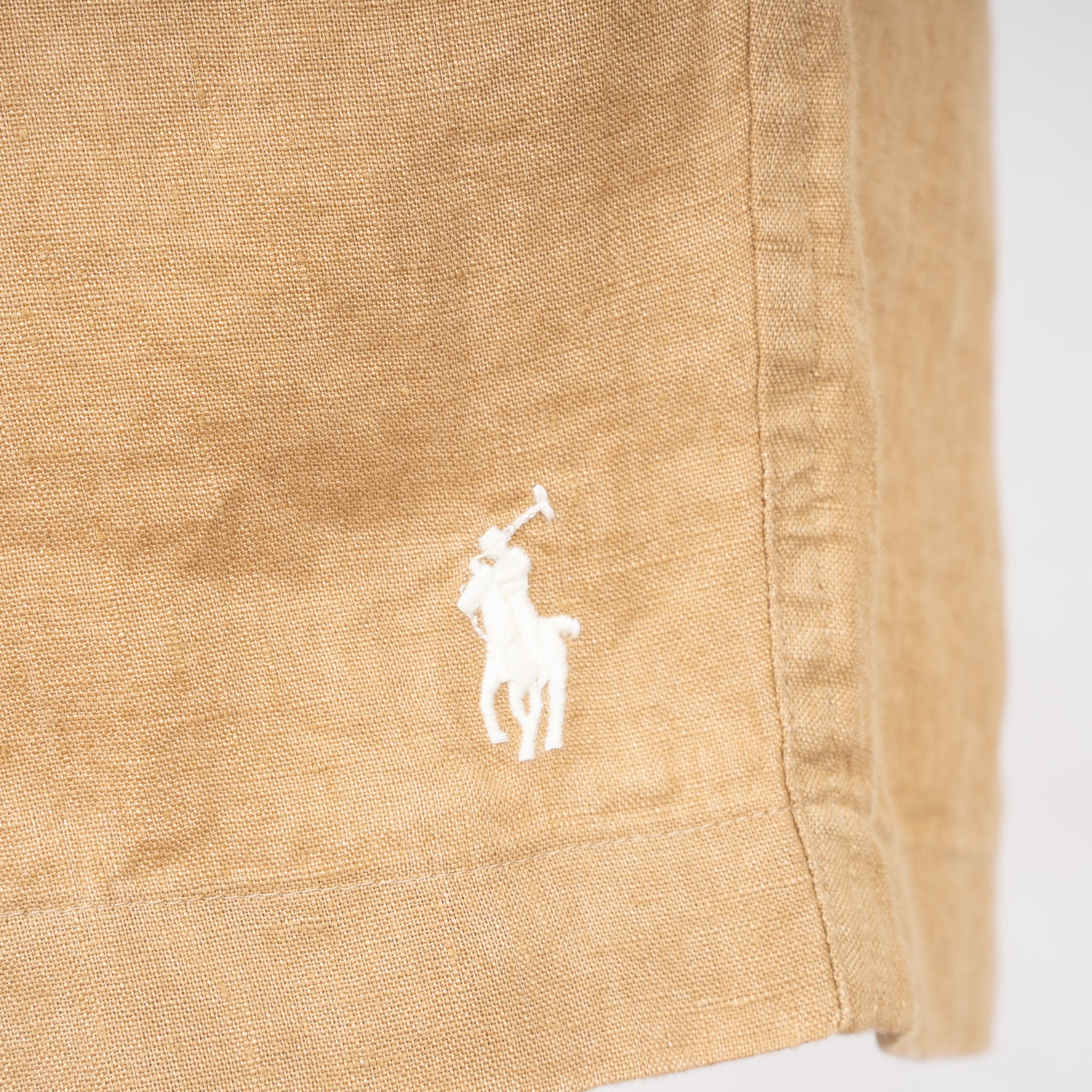 Ralph Lauren Linnen Korte Broek Beige | Prepster
