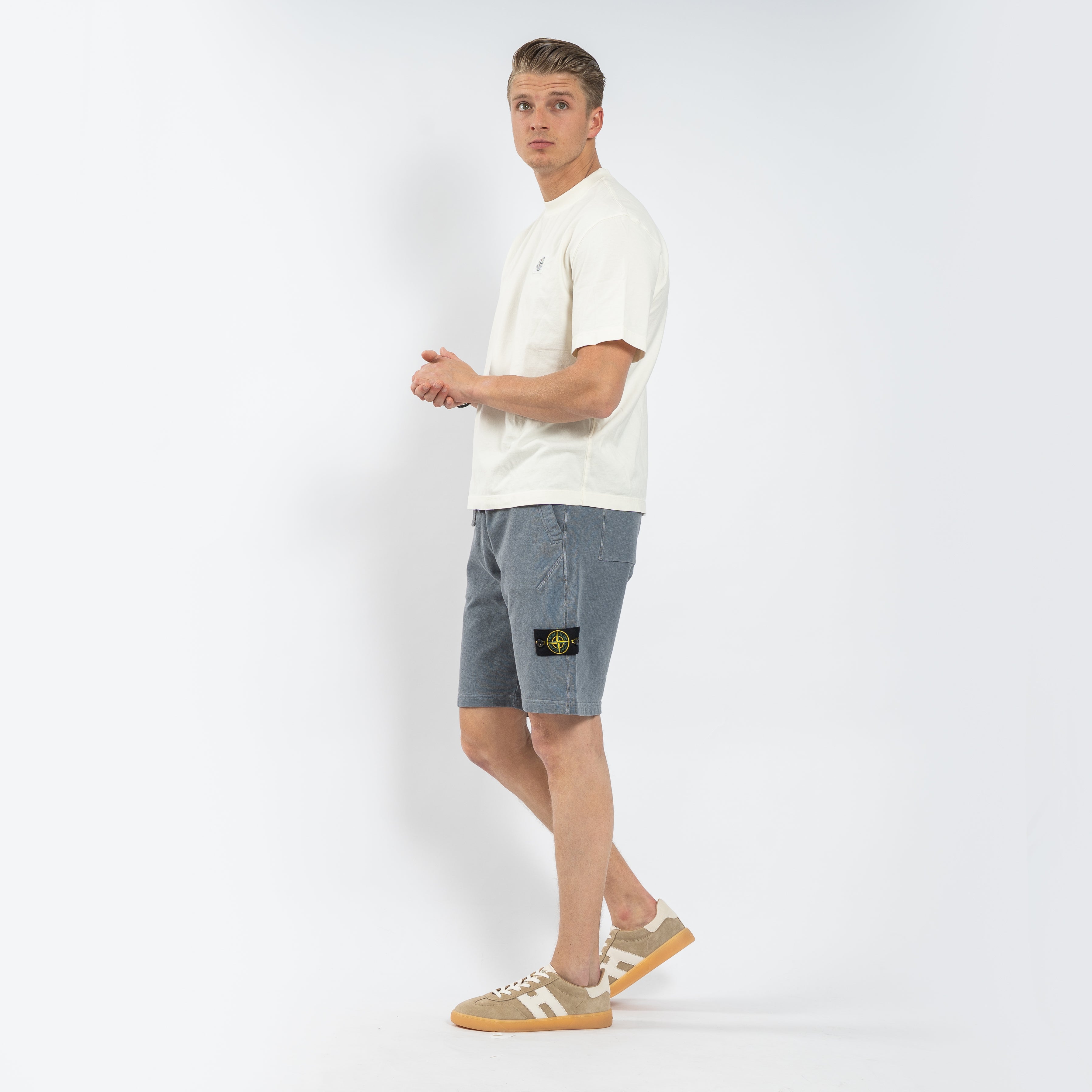 Stone Island Korte Broek Staalblauw | Malfilé Fleece
