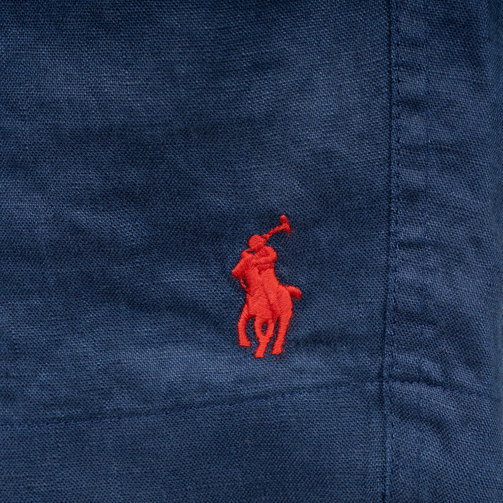 Ralph Lauren Linnen Korte Broek Blauw | Prepster