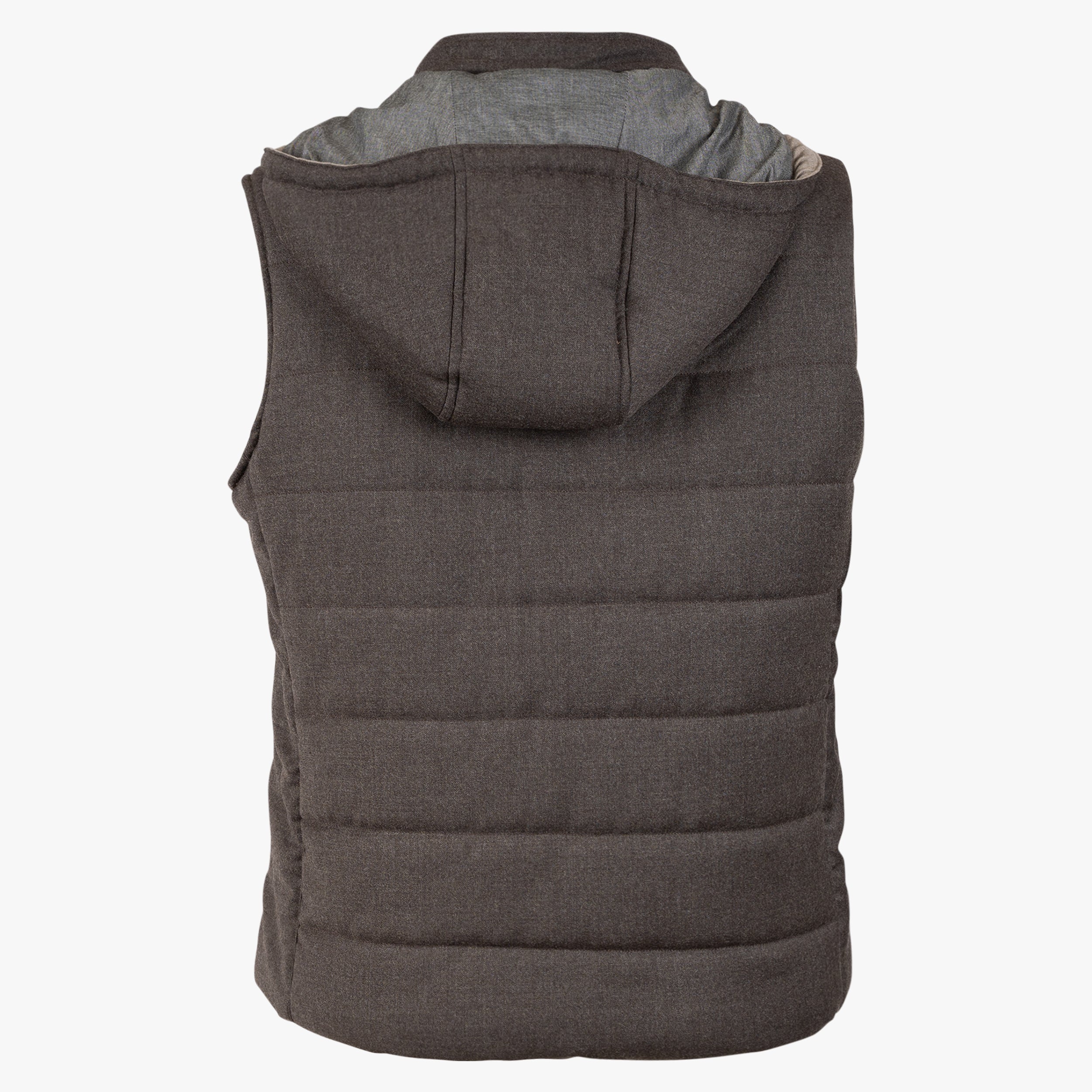L.B.M. 1911 Bodywarmer Bruin | Padded Hooded Gillet