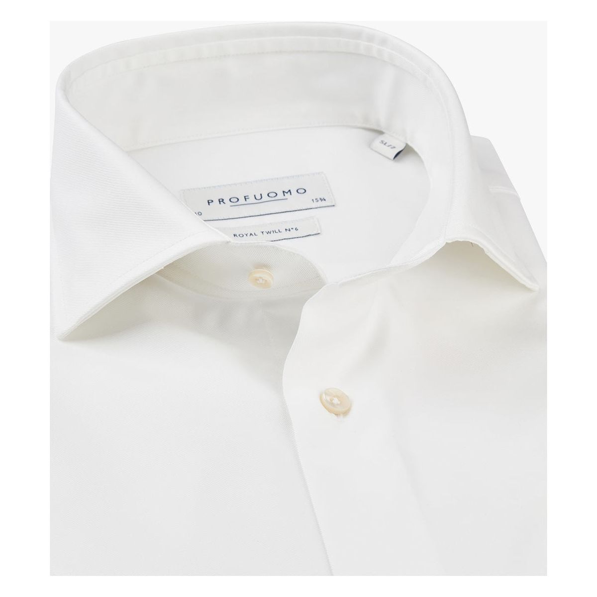 Profuomo Overhemd Royal Twill extra mouw lengte wit