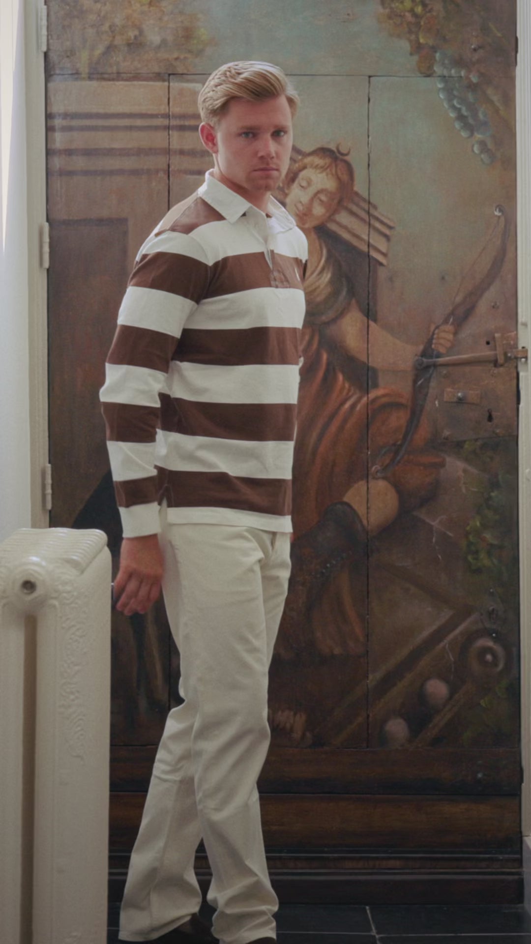 Outfit 52 – Camel gestreepte Ralph Lauren rugbypolo – video